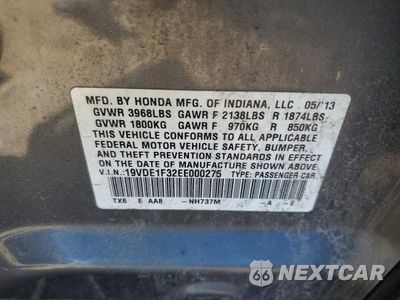 Zdjęcie 12 z 12 samochodu: 2014 ACURA ILX 20 VIN:19VDE1F32EE000275 - miniatura