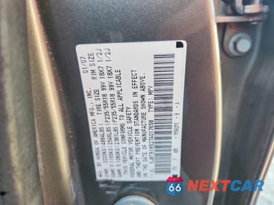 Zdjęcie 13 z 13 samochodu: 2007 ACURA RDX TECHNOLOGY VIN:5J8TB18527A017658 - miniatura