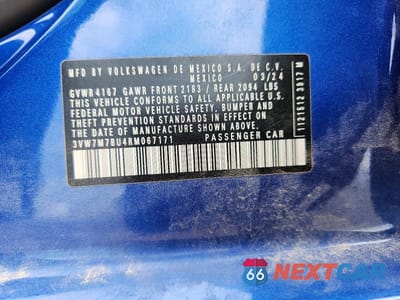 Zdjęcie 12 z 12 samochodu: 2024 VOLKSWAGEN JETTA SE VIN:3VW7M7BU4RM067171 - miniatura