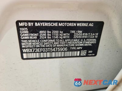 Zdjęcie 13 z 13 samochodu: 2026 B M W X SERIES X1 4D SUV 28I XDRIVE MSPORT VIN:WBX73EF03T5475906 - miniatura