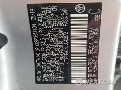 Zdjęcie 13 z 13 samochodu: 2020 TOYOTA COROLLA LE VIN:JTDEPRAE4LJ040872 - miniatura