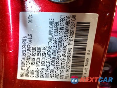 Zdjęcie 12 z 12 samochodu: 2024 HONDA ACCORD EX VIN:1HGCY1F3XRA035862 - miniatura
