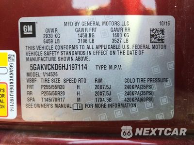 Zdjęcie 13 z 13 samochodu: 2017 BUICK ENCLAVE VIN:5GAKVCKD6HJ197114 - miniatura