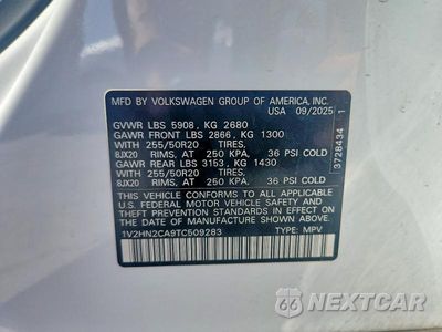 Zdjęcie 13 z 13 samochodu: 2026 VOLKSWAGEN ATLAS SE VIN:1V2HN2CA9TC509283 - miniatura