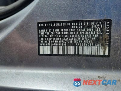 Zdjęcie 12 z 12 samochodu: 2023 VOLKSWAGEN JETTA SPORT VIN:3VWBM7BU0PM045899 - miniatura