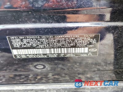 Zdjęcie 12 z 12 samochodu: 2008 LEXUS ES 350 VIN:JTHBJ46G182179259 - miniatura