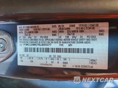 Zdjęcie 12 z 12 samochodu: 2024 FORD ESCAPE ST LINE VIN:1FMCU0MN7RUB55377 - miniatura