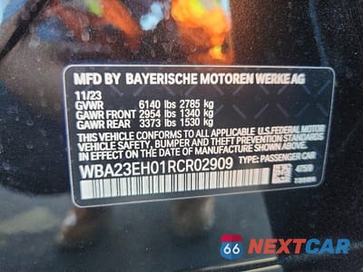 Zdjęcie 13 z 13 samochodu: 2024 BMW 740 I VIN:WBA23EH01RCR02909 - miniatura