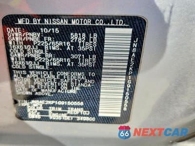 Zdjęcie 13 z 13 samochodu: 2016 NISSAN QUEST 3.5 S VIN:JN8AE2KP1G9150558 - miniatura