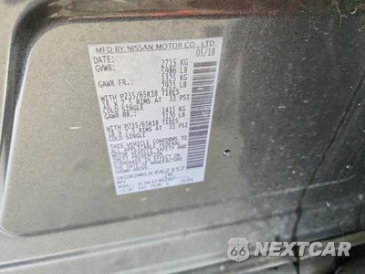 Zdjęcie 13 z 13 samochodu: 2018 NISSAN PATHFINDER SV VIN:5N1DR2MM1JC662357 - miniatura