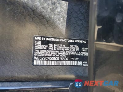 Zdjęcie 14 z 14 samochodu: 2024 BMW IX XDRIVE50 VIN:WB523CF00RCR16600 - miniatura