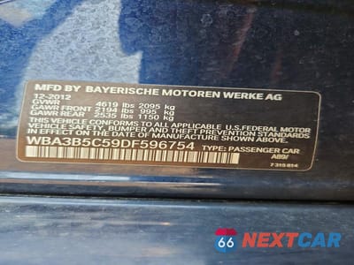 Zdjęcie 12 z 12 samochodu: 2013 BMW 328 XI SULEV VIN:WBA3B5C59DF596754 - miniatura