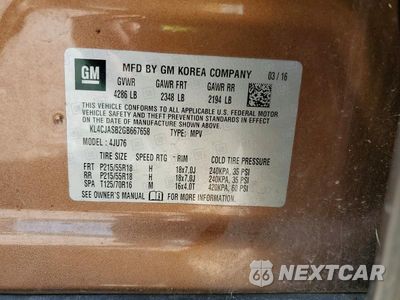 Zdjęcie 12 z 12 samochodu: 2016 BUICK ENCORE VIN:KL4CJASB2GB667658 - miniatura