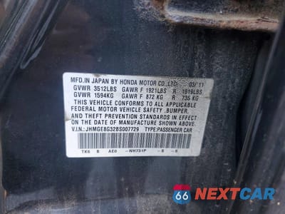 Zdjęcie 12 z 12 samochodu: 2011 HONDA FIT VIN:JHMGE8G32BS007729 - miniatura