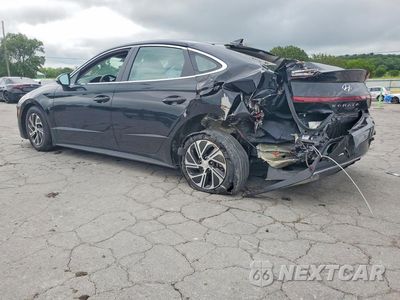 Drugie zdjęcie samochodu z przodu: 2021 HYUNDAI SONATA HYBRID BLUE VIN:KMHL24JJ2MA029663 - miniatura