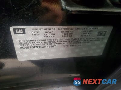 Zdjęcie 12 z 12 samochodu: 2016 BUICK REGAL PREMIUM VIN:2G4GP5EX7G9145867 - miniatura