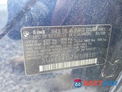 Zdjęcie 13 z 13 samochodu: 2009 BMW X5 XDRIVE30I VIN:5UXFE43579L038331 - miniatura