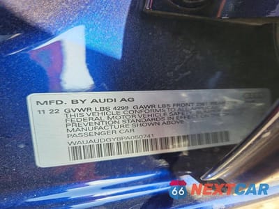 Zdjęcie 12 z 12 samochodu: 2023 AUDI A3 PREMIUM VIN:WAUAUDGY8PA050741 - miniatura