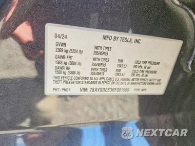 Zdjęcie 12 z 12 samochodu: 2024 TESLA MODEL Y VIN:7SAYGDEE3RF081569 - miniatura