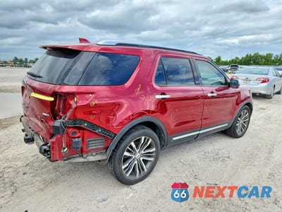 Trzecie zdjęcie samochodu z tyłu: 2017 FORD EXPLORER PLATINUM VIN:1FM5K8HT8HGC54048 - miniatura