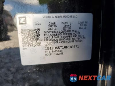 Zdjęcie 12 z 12 samochodu: 2024 CHEVROLET MALIBU LT VIN:1G1ZD5ST1RF183671 - miniatura