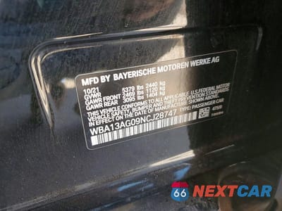 Zdjęcie 12 z 12 samochodu: 2022 BMW 530E VIN:WBA13AG09NCJ28747 - miniatura