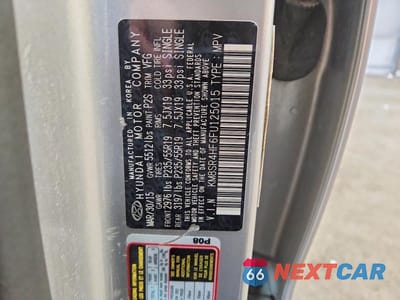 Zdjęcie 13 z 13 samochodu: 2015 HYUNDAI SANTA FE GLS VIN:KM8SR4HF6FU125015 - miniatura