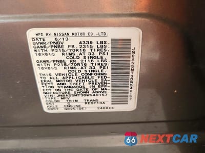 Zdjęcie 13 z 13 samochodu: 2013 NISSAN ROGUE S VIN:JN8AS5MT3DW540157 - miniatura