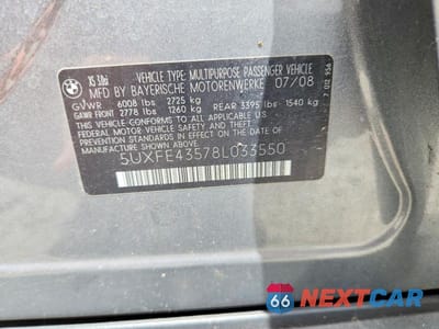Zdjęcie 13 z 13 samochodu: 2008 BMW X5 3.0I VIN:5UXFE43578L033550 - miniatura
