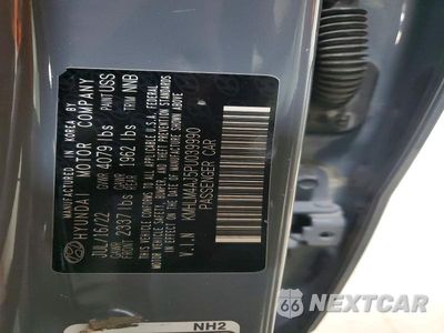 Zdjęcie 12 z 12 samochodu: 2023 HYUNDAI ELANTRA BLUE VIN:KMHLM4AJ5PU039990 - miniatura