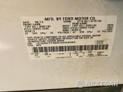 Zdjęcie 13 z 13 samochodu: 2014 FORD EXPLORER LIMITED VIN:1FM5K7F86EGA54080 - miniatura