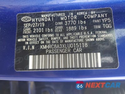Zdjęcie 13 z 13 samochodu: 2020 HYUNDAI VENUE SEL VIN:KMHRC8A3XLU015118 - miniatura