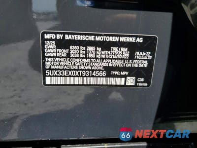 Zdjęcie 14 z 14 samochodu: 2026 BMW X6 XDRIVE40I VIN:5UX33EX0XT9314566 - miniatura