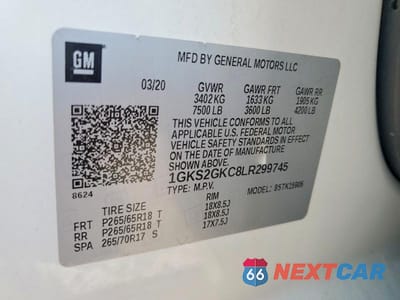 Zdjęcie 13 z 13 samochodu: 2020 GMC YUKON 4D DENALI VIN:1GKS2GKC8LR299745 - miniatura