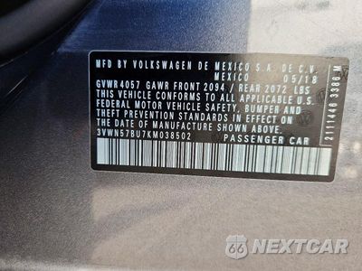 Zdjęcie 13 z 13 samochodu: 2019 VOLKSWAGEN JETTA S VIN:3VWN57BU7KM038502 - miniatura