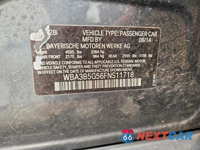 Zdjęcie 12 z 12 samochodu: 2015 BMW 328 XI SULEV VIN:WBA3B5G56FNS11718 - miniatura