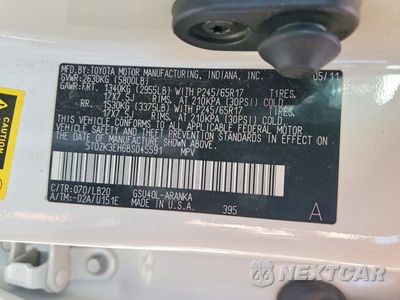Zdjęcie 14 z 14 samochodu: 2011 TOYOTA HIGHLANDER SE VIN:5TDZK3EH6BS045591 - miniatura
