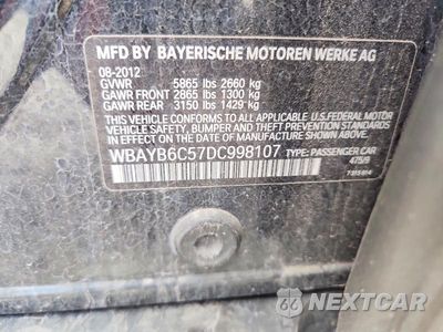Zdjęcie 12 z 12 samochodu: 2013 BMW 750 XI VIN:WBAYB6C57DC998107 - miniatura