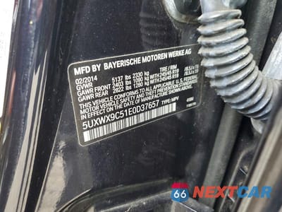 Zdjęcie 14 z 14 samochodu: 2014 BMW X3 XDRIVE28I VIN:5UXWX9C51E0D37657 - miniatura