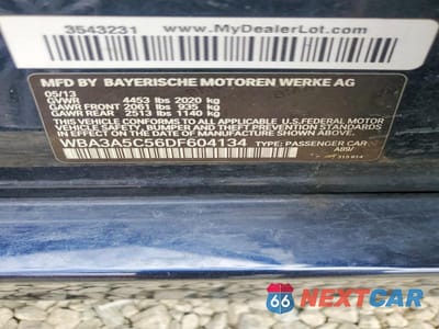 Zdjęcie 12 z 12 samochodu: 2013 BMW 328 I VIN:WBA3A5C56DF604134 - miniatura