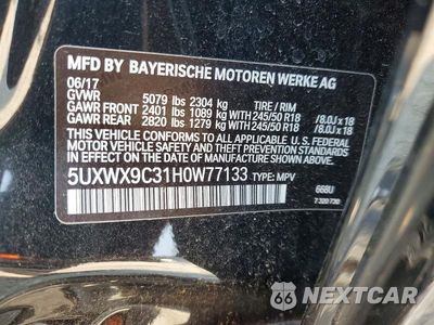 Zdjęcie 13 z 13 samochodu: 2017 BMW X3 XDRIVE28I VIN:5UXWX9C31H0W77133 - miniatura