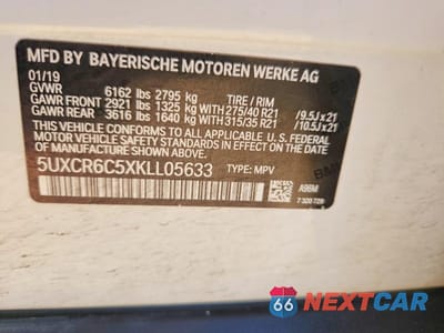 Zdjęcie 12 z 12 samochodu: 2019 BMW X5 XDRIVE40I VIN:5UXCR6C5XKLL05633 - miniatura