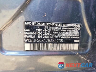 Zdjęcie 12 z 12 samochodu: 2007 MERCEDES-BENZ E 350 VIN:WDBUF56X17B134238 - miniatura