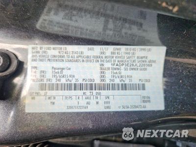 Zdjęcie 12 z 12 samochodu: 2018 FORD FOCUS S VIN:1FADP3E28JL220369 - miniatura
