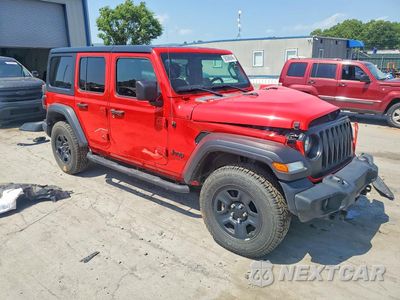 Czwarte zdjęcie samochodu z boku: 2022 JEEP WRANGLER UNLIMITED SPORT VIN:1C4HJXDN7NW243730 - miniatura