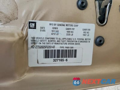 Zdjęcie 12 z 12 samochodu: 2005 CHEVROLET MALIBU LS VIN:1G1ZT52825F226147 - miniatura