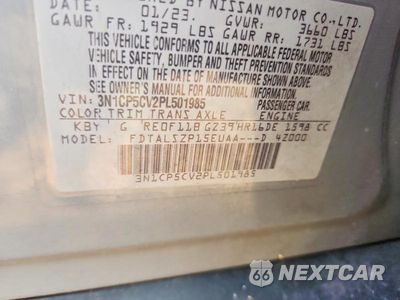 Zdjęcie 12 z 12 samochodu: 2023 NISSAN KICKS SV VIN:3N1CP5CV2PL501985 - miniatura