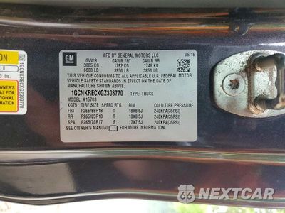 Zdjęcie 12 z 12 samochodu: 2016 CHEVROLET SILVERADO K1500 LT VIN:1GCNKRECXGZ303770 - miniatura