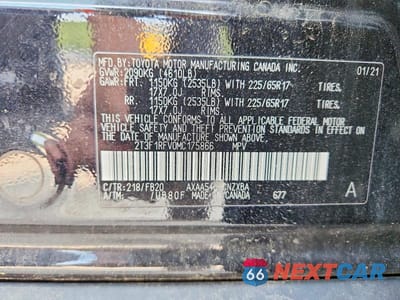 Zdjęcie 13 z 13 samochodu: 2021 TOYOTA RAV4 LE VIN:2T3F1RFV0MC175866 - miniatura