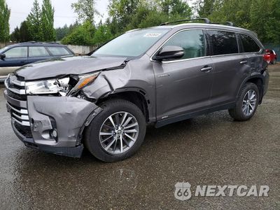 2019 TOYOTA HIGHLANDER HYBRID XLE 5TDJGRFH6KS056204 - główne zdjęcie licytacji z USA - miniatura